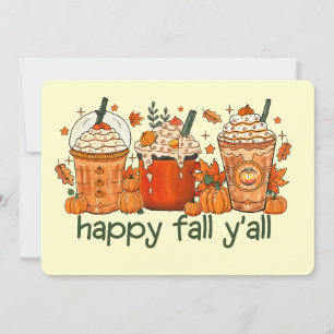 Carte Boissons Automatiques Avec Crème Happy Fall Yall