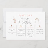 Carte Boissons d'aquarelle brunch et bachelorette mousse (Devant)