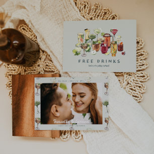 Carte Boissons gratuites   Cute Craft Cocktail Mariage p