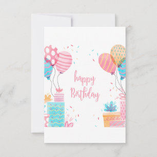 Carte Boîte à cadeaux Joyeux anniversaire