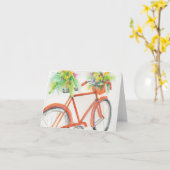 Carte Boîte à fleurs à vélo (Fleur jaune)