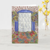 Carte Boîte à fleurs de fenêtre à l'aquarelle (Fleur jaune)