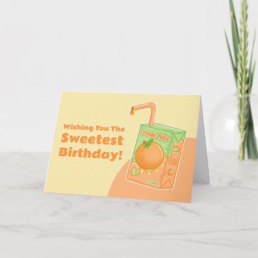 Carte Boîte à jus d'orange Anniversaire (Devant)