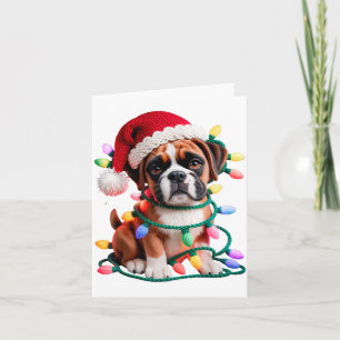 Carte Boîte à laine Chien Boxer Couture Tricot Crochet N