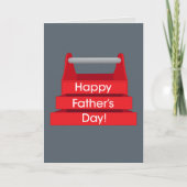 Carte Boîte à outils amusante pour la fête des pères rou (Devant)