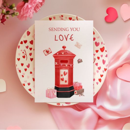 Carte Boîte aux lettres mignonne, Joyuse Saint-Valentin
