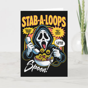 Carte Boîte de céréales d'horreur Stab-a-loops Halloween