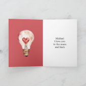 Carte Boîte de Coeur Rouge avec Ribbon Love (Intérieur)