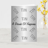 Carte Boîte de conserve 10e anniversaire de mariage (Fleur jaune)