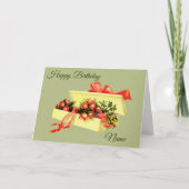 Carte Boîte De Roses Anniversaire Personnalisé (Devant)