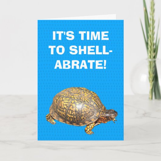 Carte Boîte Est Tortue Drôle Personnalisable Anniversair (Devant)