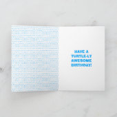 Carte Boîte Est Tortue Drôle Personnalisable Anniversair (Intérieur)