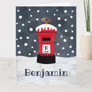 Carte Boîte postale de Noël et Robin personnalisés