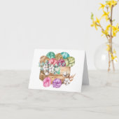 Carte Boîte remplie de fils de Tricot et de fleurs de co (Fleur jaune)