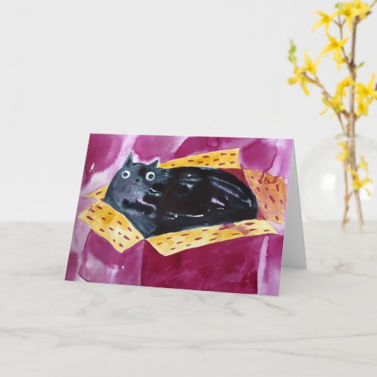 Carte boîte rouge (Fleur jaune)