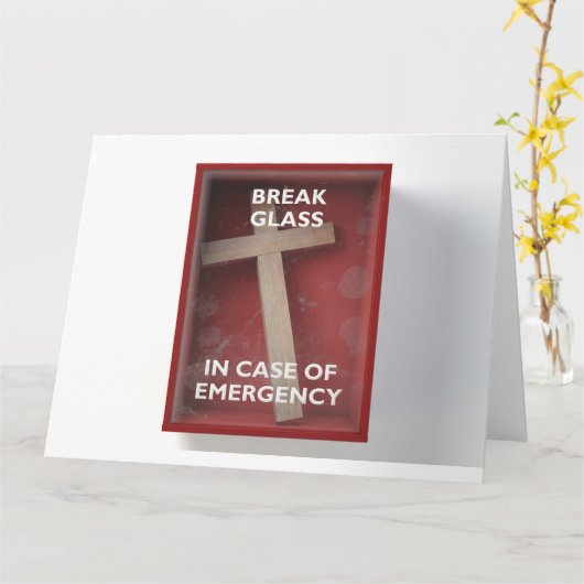 Carte Boîte rouge d'urgence avec Crufix (Fleur jaune)