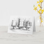 Carte Boîtes d'abeilles vintages Miel (Fleur jaune)