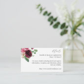 Carte Boîtier 7 Floral Rose & Bourgogne (Debout devant)