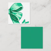 Carte Boîtier à aquarelle verte (Devant / Derrière)