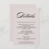 Carte Boîtier Blanc Floral Mauve (Devant / Derrière)