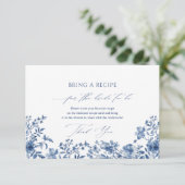 Carte Boîtier Chinoiserie Blue Recipe (Debout devant)