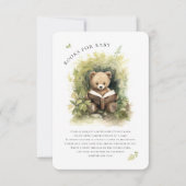 Carte Boîtier de Baby shower d'aquarelle de lecture de l (Devant)