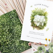 Carte Boîtier de Baby shower vert de rabat