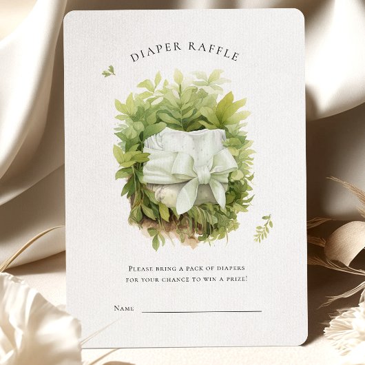 Carte Boîtier de Baby shower vert de rabat