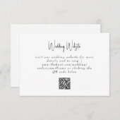 Carte Boîtier de code QR simple Mariage moderne et tropi (Devant / Derrière)