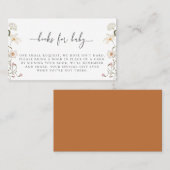 Carte Boîtier de demande de réservation de fleur s (Devant / Derrière)