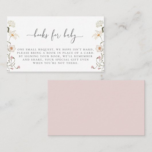 Carte Boîtier de demande de réservation de fleur s (Devant / Derrière)