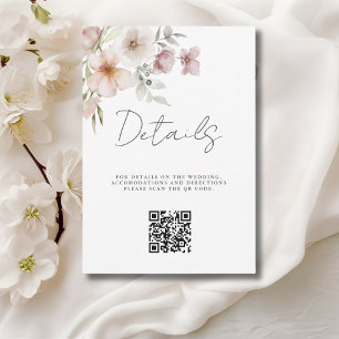 Carte Boîtier de détail du Mariage de code QR flou rose