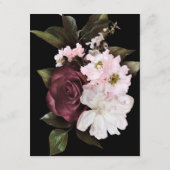 Carte Boîtier de Mariage de Bourgogne rose (Dos)