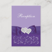 Carte Boîtier De Réception Florale Violet Blanc (Devant)