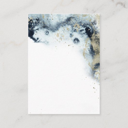 Carte Boîtier de réception Watercolor Wagues (Dos)