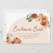 Carte Boîtier Floral Rustique Automne Citrouille A (Devant)