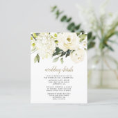 Carte Boîtier Hydrangea White Gold Floral Mariage (Debout devant)