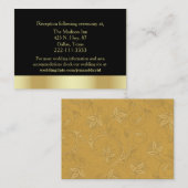 Carte Boîtier Mariage Golden Nouveau Fleur (Devant / Derrière)