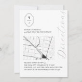 Carte Boîtier Mariage Monogramme noir blanc (Devant)
