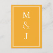 Carte boîtier minimaliste moderne jaune (Dos)