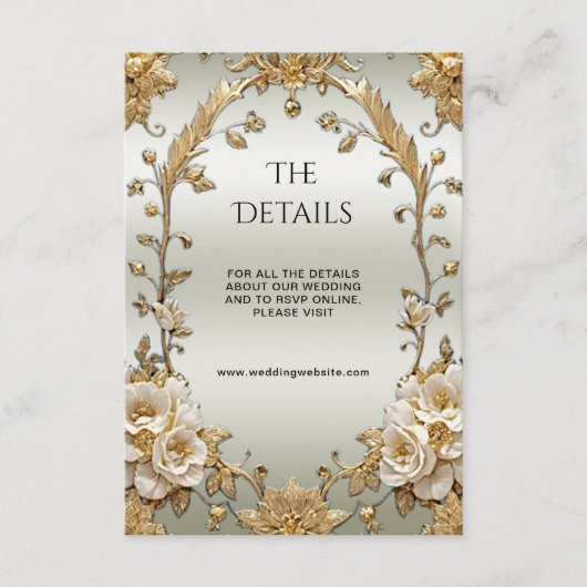 Carte Boîtier Orné Or (Devant)