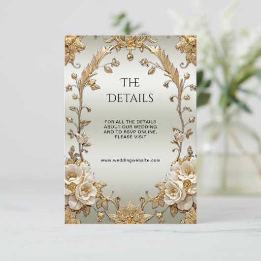 Carte Boîtier Orné Or (Debout devant)