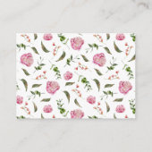 Carte Boîtier Pink Floral (Dos)