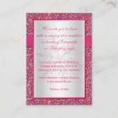 Carte Boîtier Pink, Silver Parties scintillant (Dos)