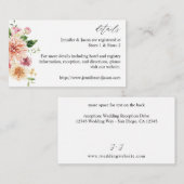 Carte Boîtier Rose & Peach Floral & Greenery (Devant / Derrière)