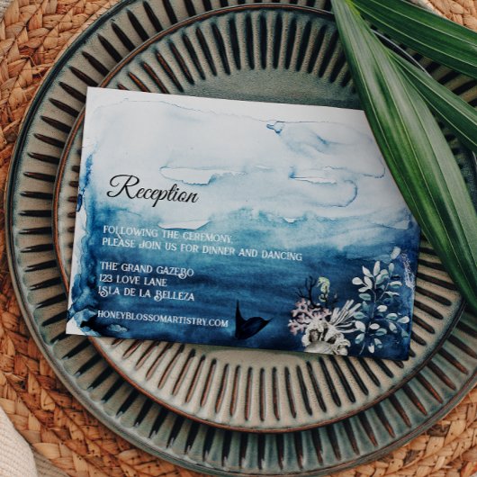 Carte Boîtier Rustique Ocean Wedding