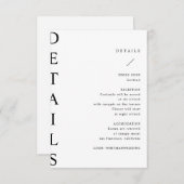 carte boîtier ultra-moderne pour détails mariages (Devant / Derrière)