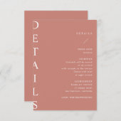 carte boîtier ultra-moderne pour détails mariages (Devant / Derrière)