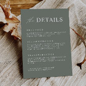 Carte Boîtier Vert Sage-Le Modèle Détails