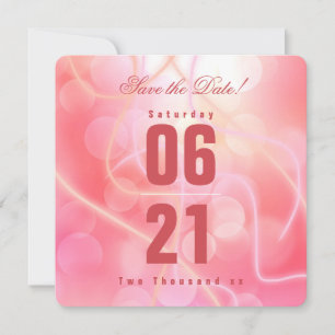Carte Bokeh Candy moderne rose avec typographie